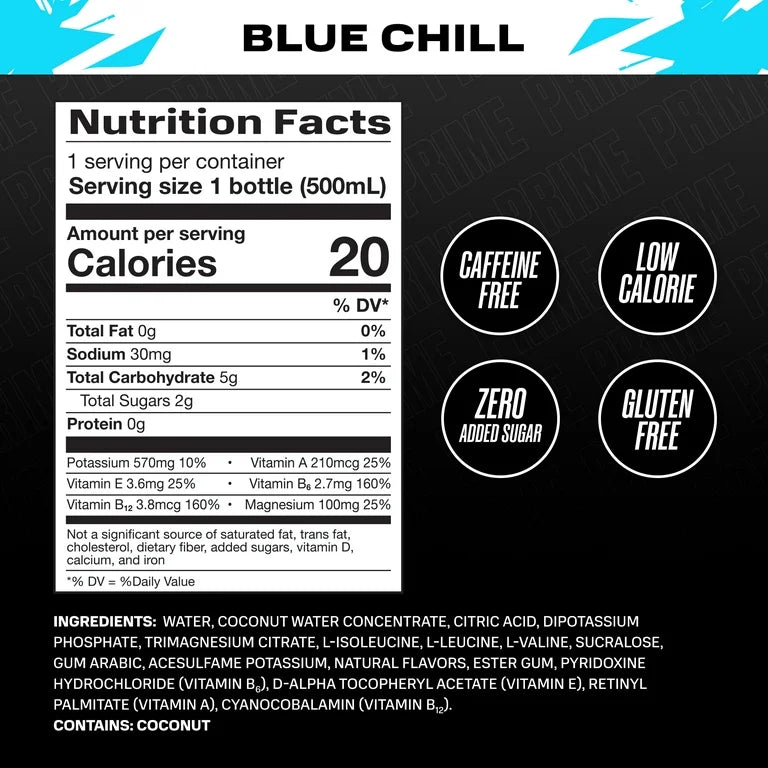 New Prime Hydration Ice Blue Chill 16.9oz