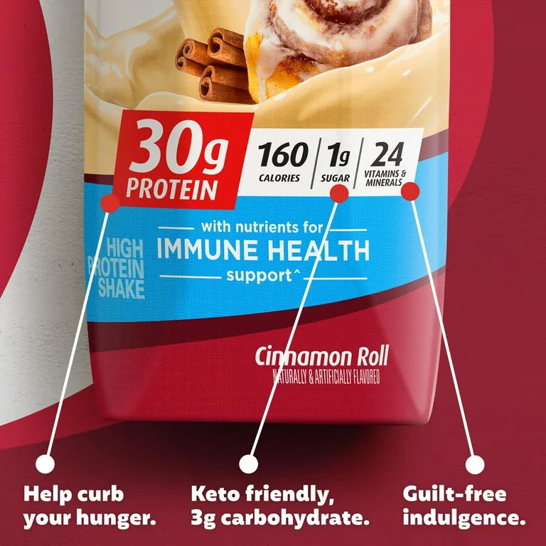 Premier Protein Shake, Cinnamon Roll, 30g Protein, 11 Fl Oz, 4 Ct