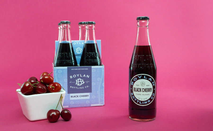Boylan Black Cherry Soda, 12 Oz Glass Bottle