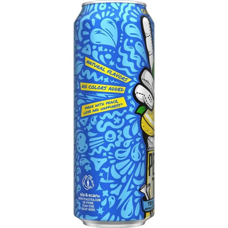 Peace Tea Caddy Shack Black Tea Lemonade Drink, 23 fl oz Can