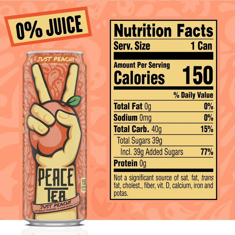 Peace Tea Just Peachy Sweet Tea Drink, 23 fl oz