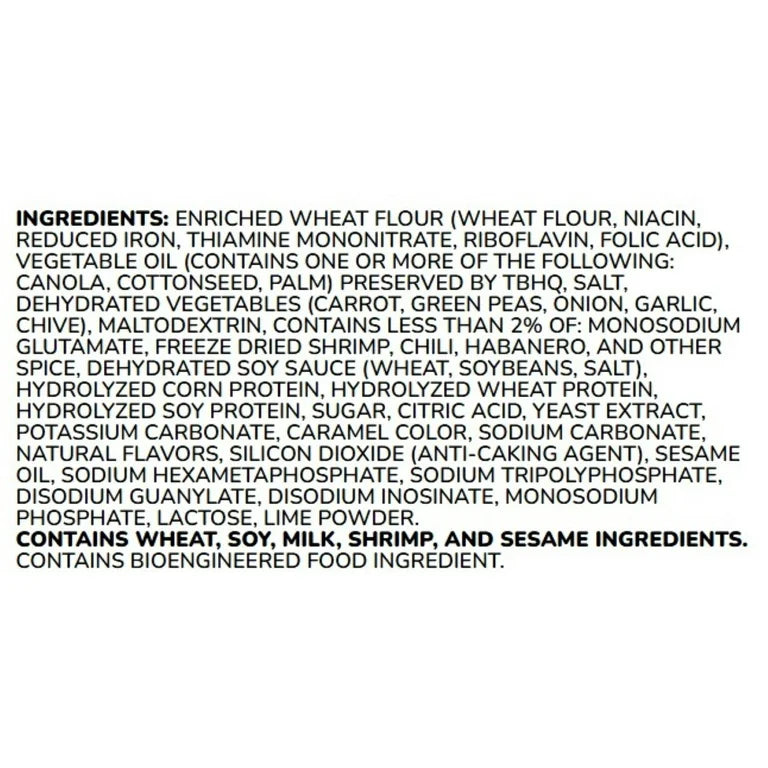 Maruchan Instant Lunch Lime Chili Flavor with Shrimp Ramen Noodles, 2.25 oz Cup