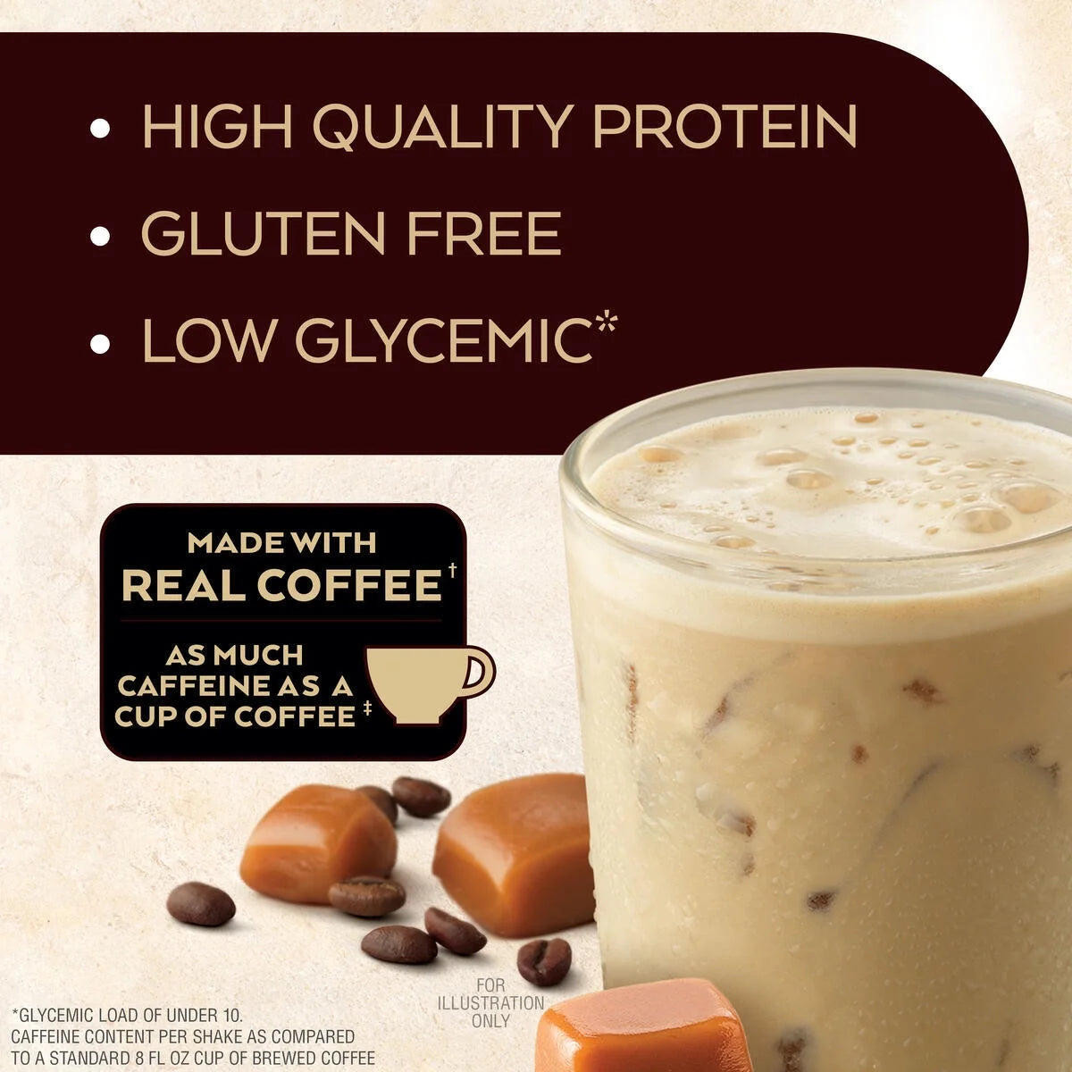 Atkins Protein Shake, Iced Coffee Café Caramel, Keto Friendly, 15g Protein, Caffeinated, 4 Count