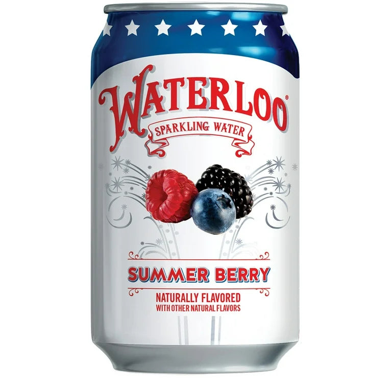 Waterloo Sparkling Water, Summer Berry, 12 fl oz, 8 Pack Cans