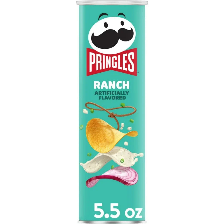 What comes Pringles Ranch Flavored Potato Crisps, 5.5 oz Canister