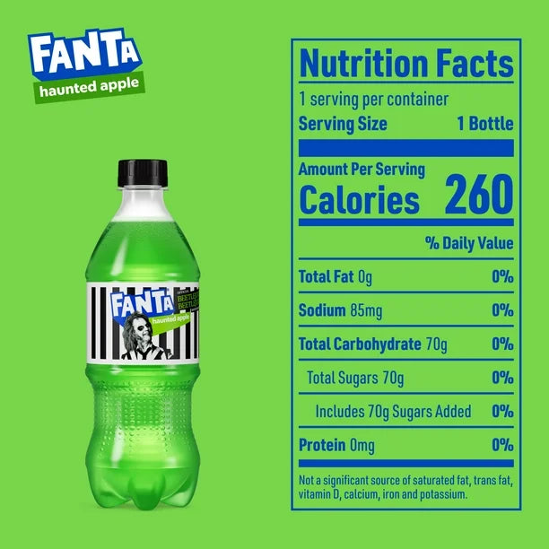 Limited Edition Fanta Haunted Apple x Beetlejuice Beetlejuice 20 Oz Bottle