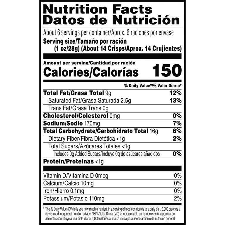 Pringles Cheddar and Sour Cream Potato Crisps Chips, Lunch Snacks, 5.5 oz Canister