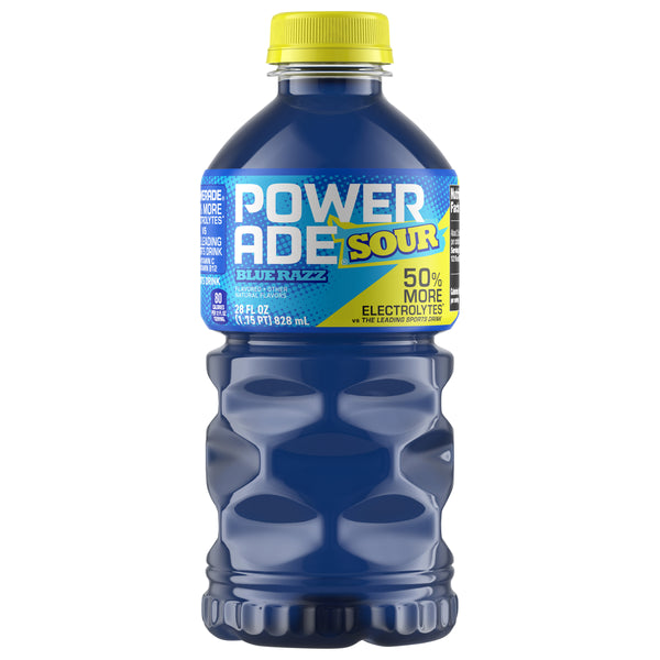 Powerade Blue Razz Sour Bottle, 28 fl oz