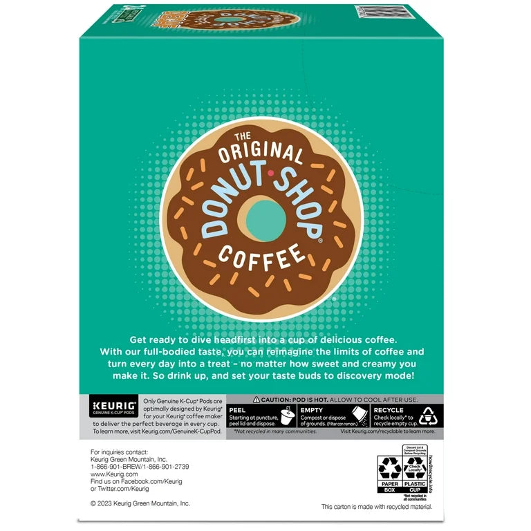 The Original Donut Shop Decaf K-Cup Coffee Pods, Medium Roast, 24 Count for Keurig Brewers