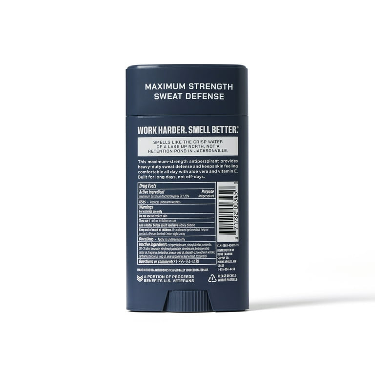 Duke Cannon Trench Warfare® Antiperspirant Deodorant Stick, Midnight Swim, 3 oz