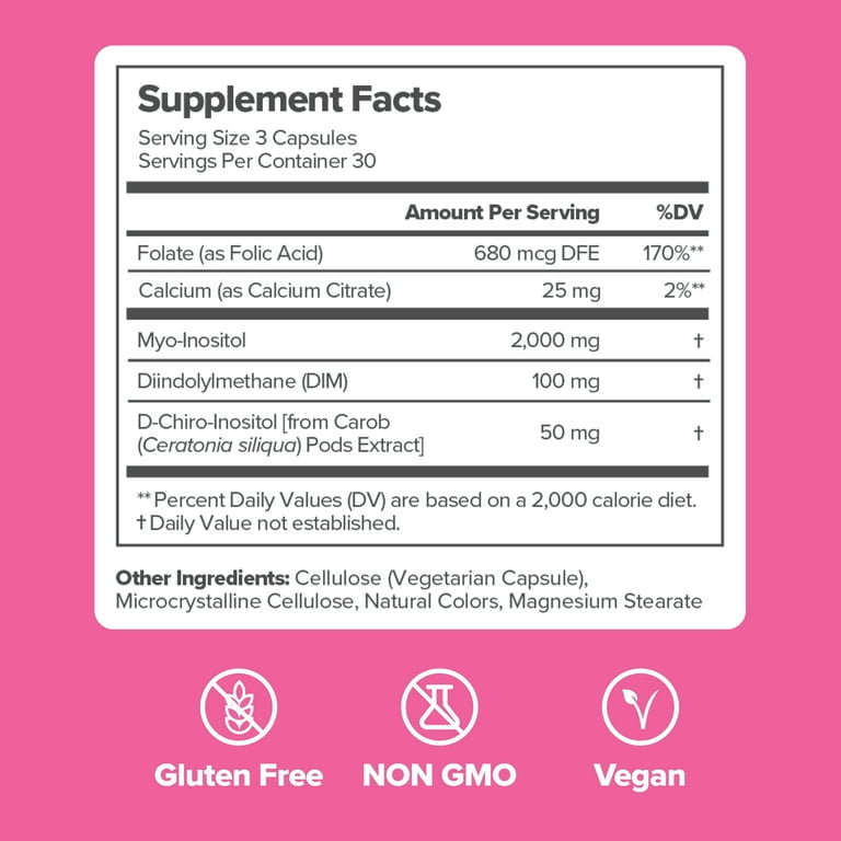 O Positiv FLO Ovarian Support Vitamin Capsules for Hormone Balance and Cycle Regularity, 90 Count