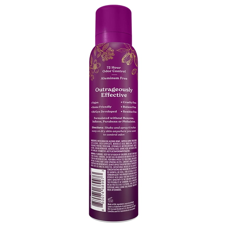 Lume Whole Body Aluminum Free Deodorant Spray, Moonlight Amber, 3.6 oz