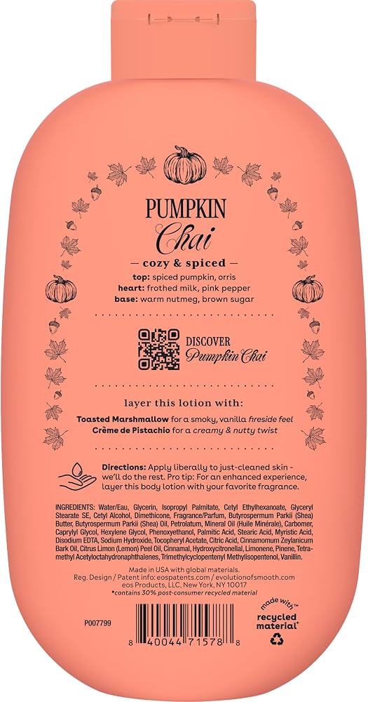 eos Pumpkin Chai Shea Better Body Lotion - 24H Moisture, 16 fl oz