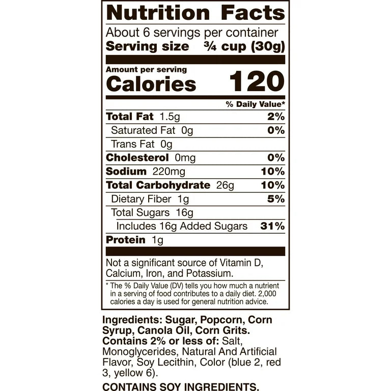 Pillsbury Funfetti Popcorn with Funfetti Glaze, Snack Bag, 7 oz