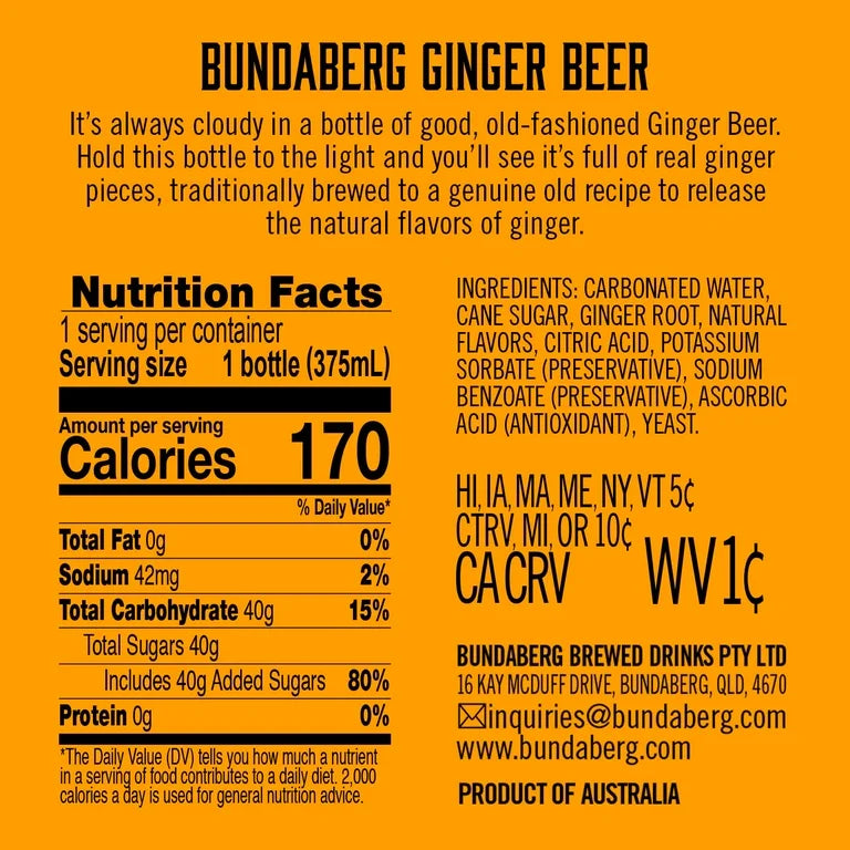 Bundaberg Ginger Beer, 12.7 Fl Oz