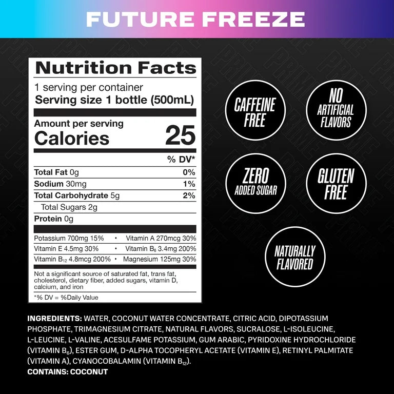 Brand New Prime Hydration Drink Future Freeze 16.9oz