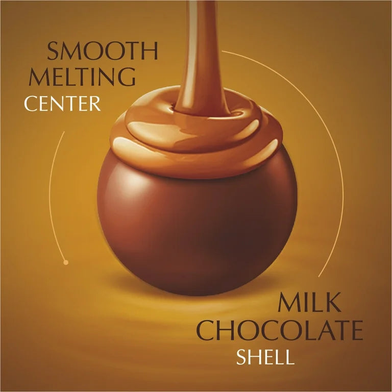 Lindt Lindor Caramel Milk Chocolate Candy Truffles, 8.5 oz. Bag