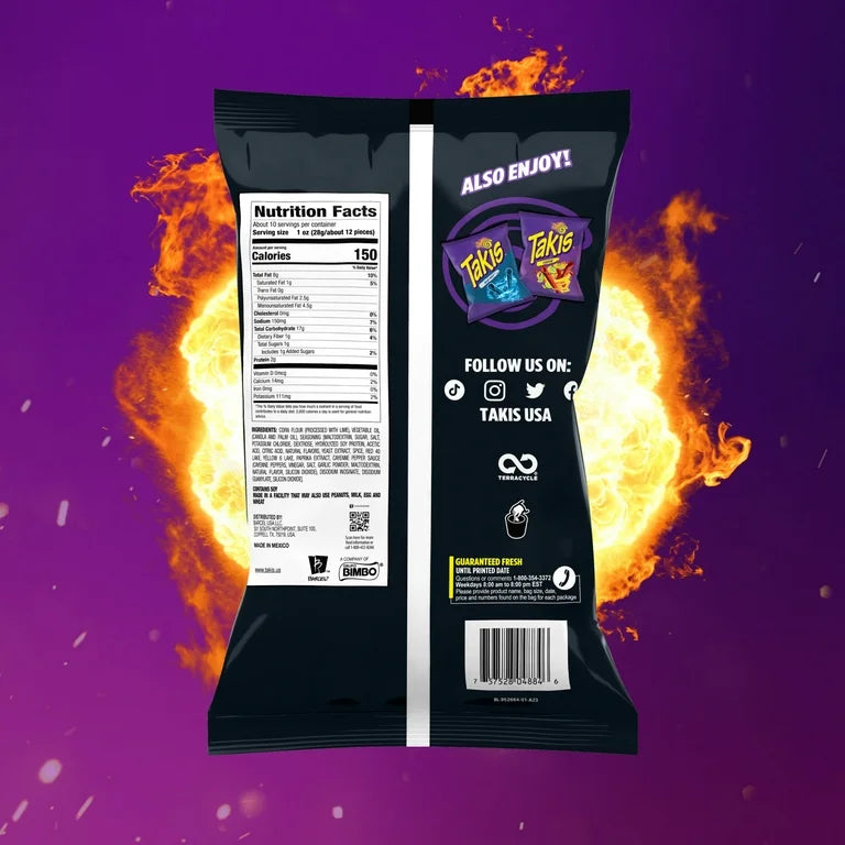Takis Dragon Sweet Chili 9.9 oz Sharing Size Bag, Spicy Sweet Chili Pepper Rolled Tortilla Chips