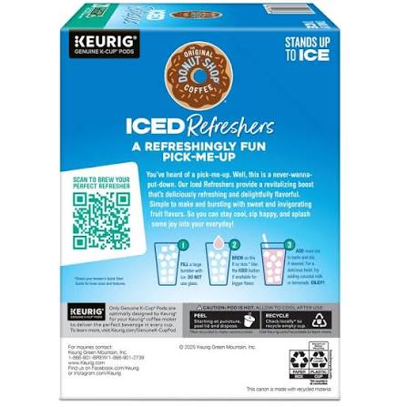 Original Donut Shop, Iced Refreshers Variety Pack K-Cup Pods, 40 Count