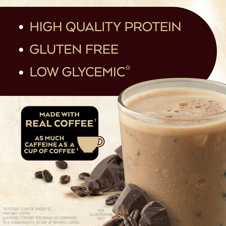 Atkins Protein Shake, Mocha Latte, Keto Friendly, Gluten Free, 4 Ct