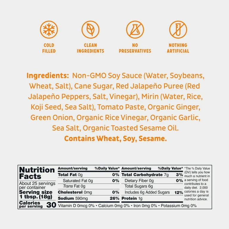 Bachan's Sweet & Spicy Japanese BBQ Sauce, 16oz Bottle - Bold, Fresh, Umami Flavor