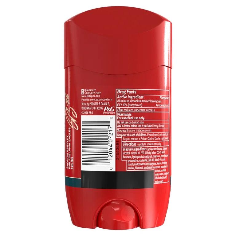 Old Spice Men's Antiperspirant Deodorant, NFL Collection, Saquon Soar, Santal + Speed, 2.6oz