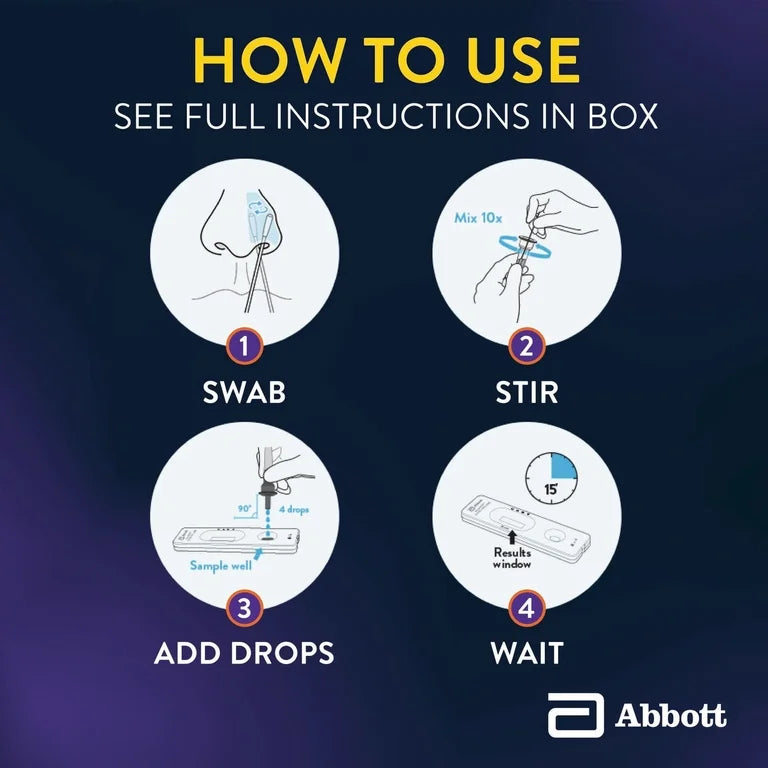 BinaxNOW™ COVID-19/Flu A&B Combo Self-Test with Fast, Reliable Results in 15 Minutes, 4 Count Pack
