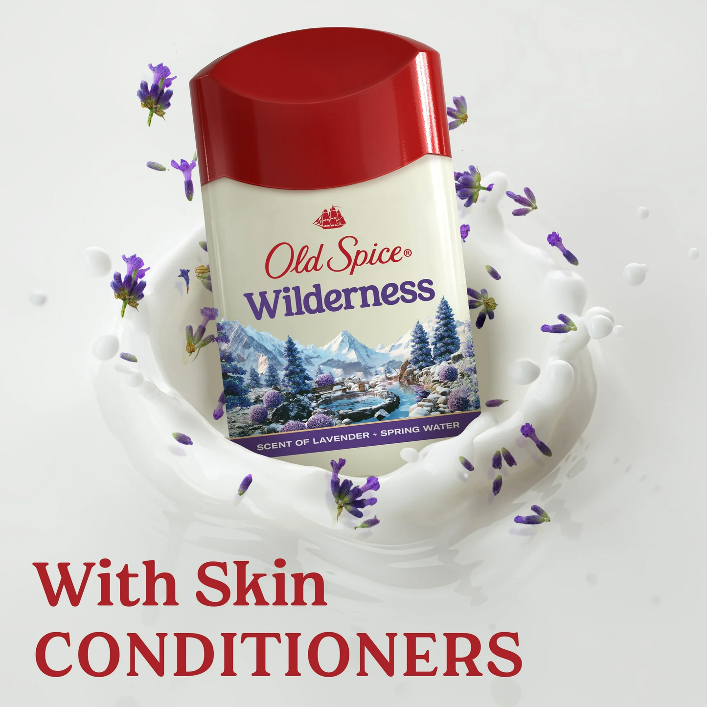 Old Spice Men's Antiperspirant Deodorant Invisible Solid Stick, Wilderness with Lavender, 2.6oz