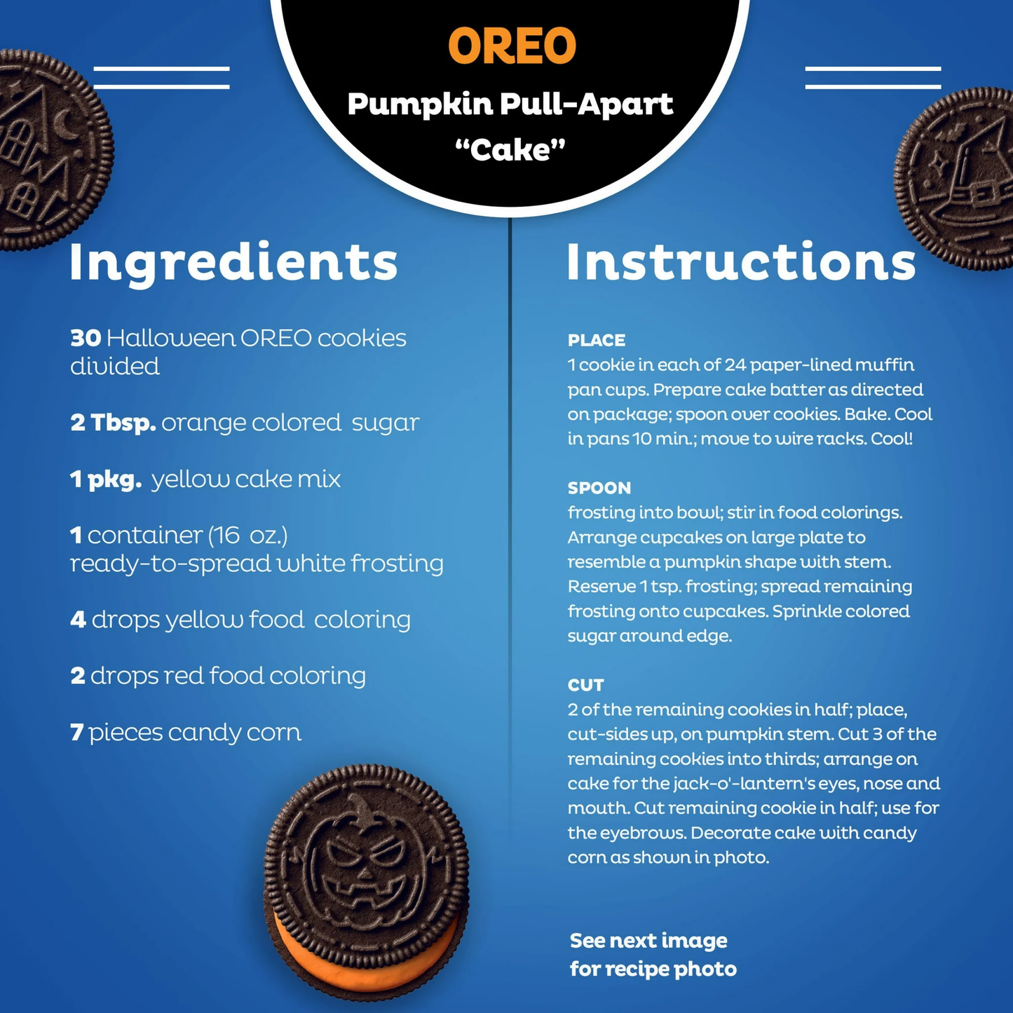 OREO Orange Creme Chocolate Sandwich Cookies, Limited Edition, Halloween Cookies, 18.71 oz