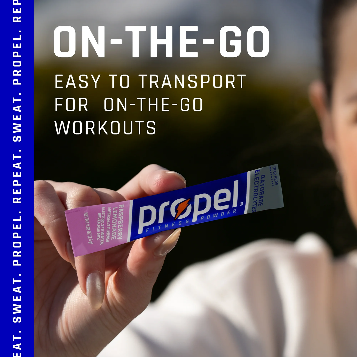 Propel Electrolyte Enhanced Water Drink Mix Powder Packets, Raspberry Lemonade, Zero Calorie & Zero Sugar Hydration with Electrolytes and Vitamins C & E, (10 Packets)