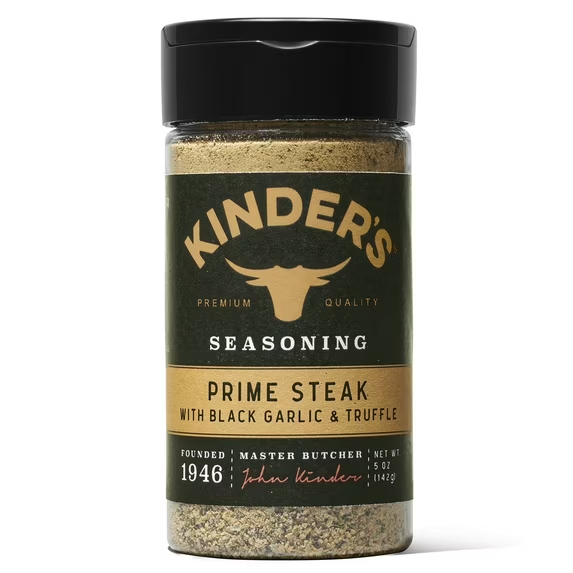 Kinder's Prime Steak with Black Garlic and Truffle Rub and Seasoning, 5 oz