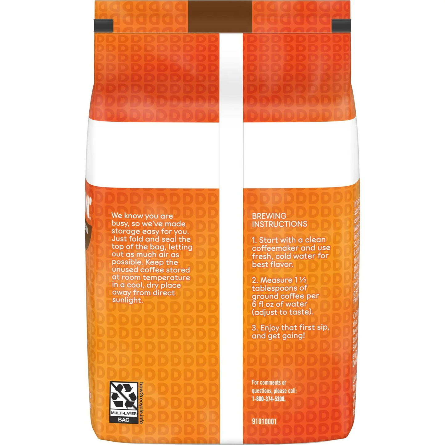 Dunkin' Original Blend Ground Coffee, Medium Roast, 18 oz