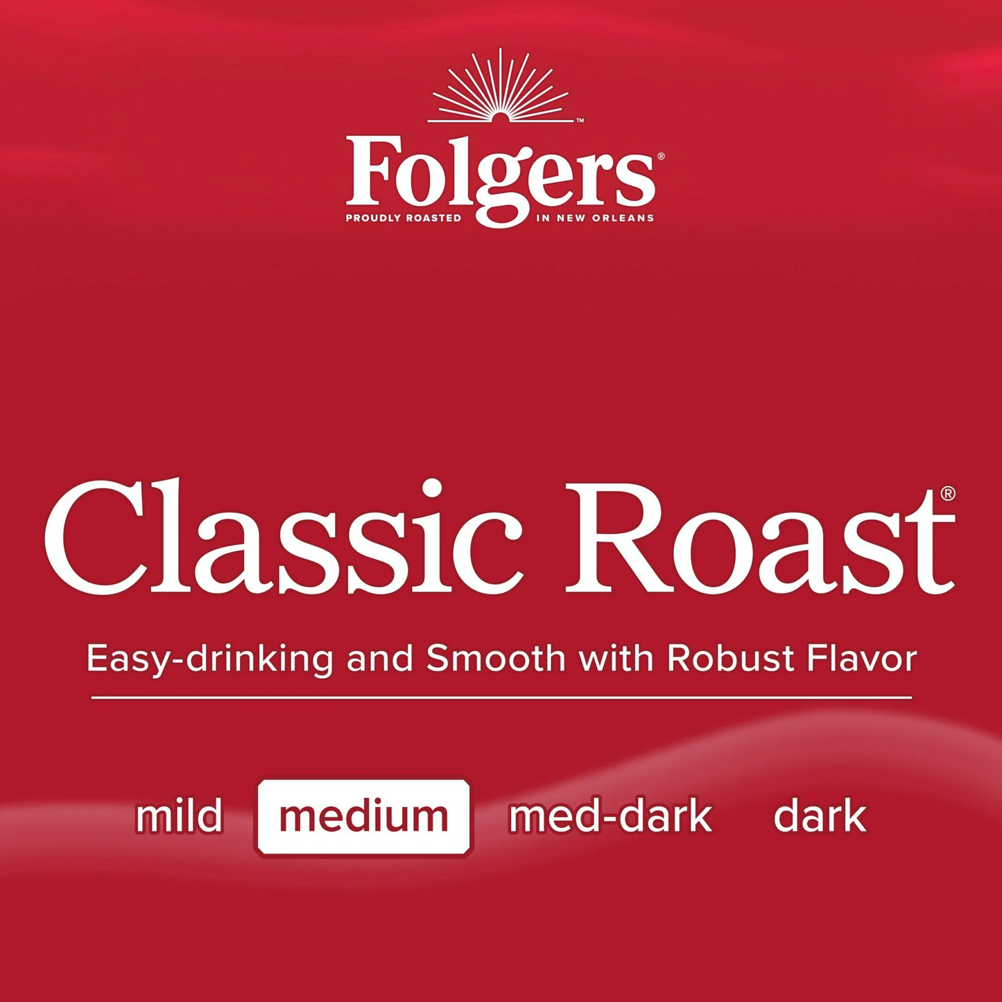Folgers Classic Roast, Medium Roast Coffee, Keurig K Cup Pods, 24 Count Box