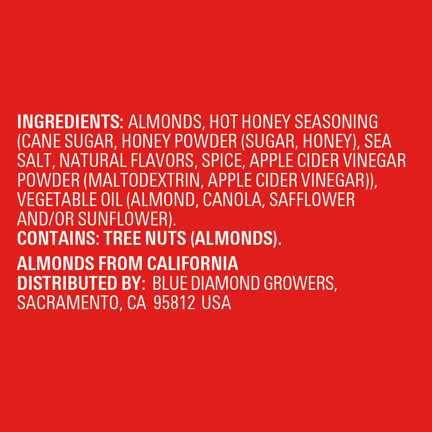 Blue Diamond Almond, Mikes Hot Honey Almonds Flavored Snack Nuts, 6 oz. Resealable Can