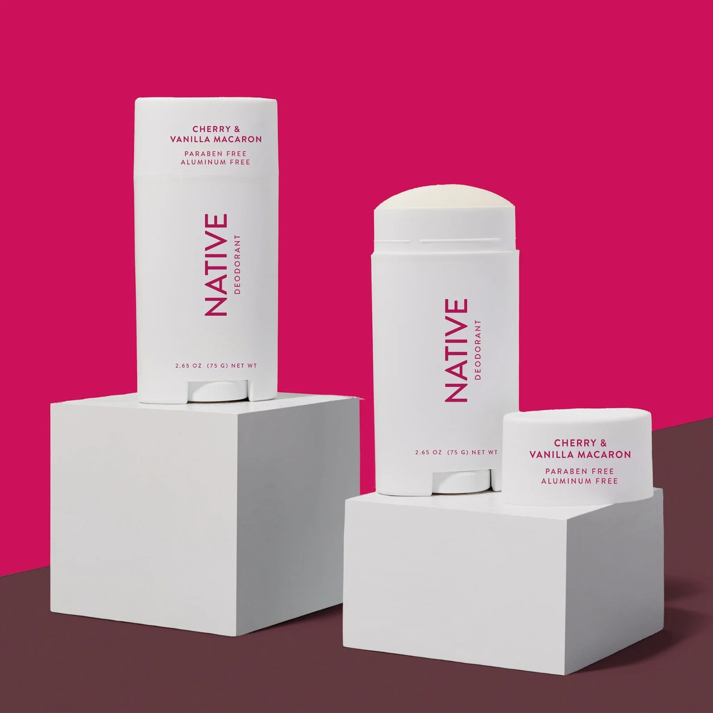 Native Deodorant, Aluminum Free, Deodorant Cherry & Vanilla Macaron Scent 2.6 oz