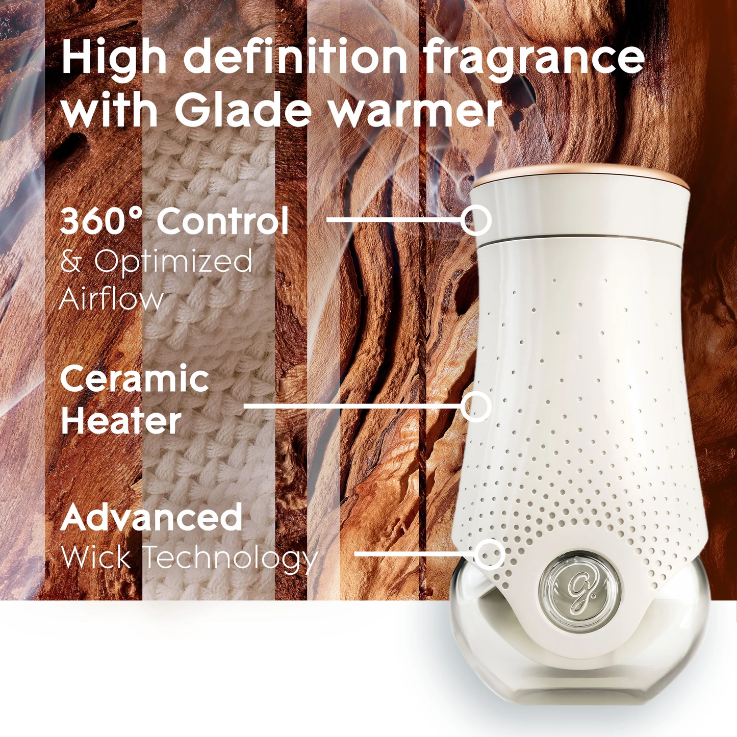 Glade PlugIns Refill Air Freshener, Christmas Holiday Cashmere Woods, 5 Pack