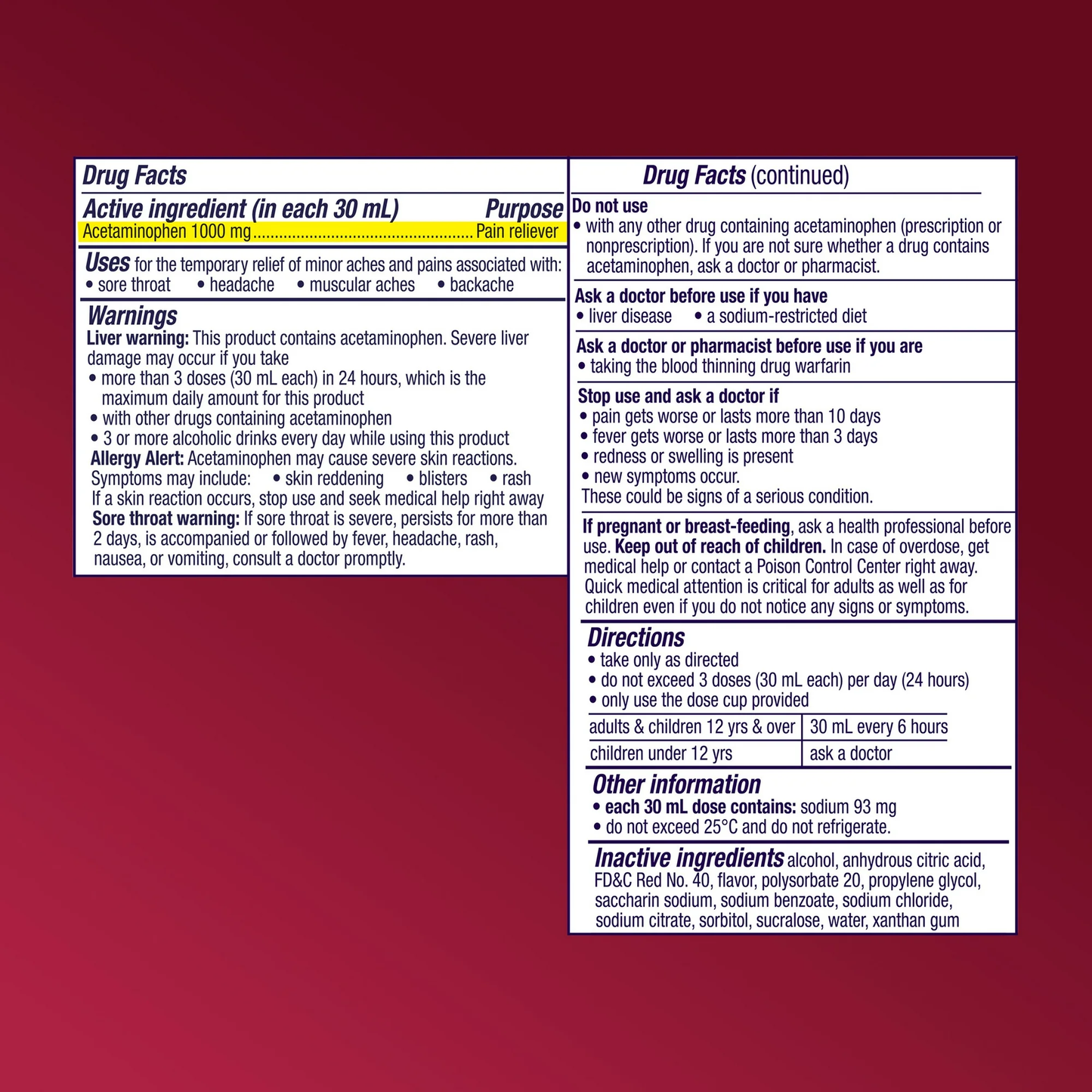 Vicks PainQuil Pain Relief Liquid, Acetaminophen Pain Reliever for Adults, 12 Fl oz