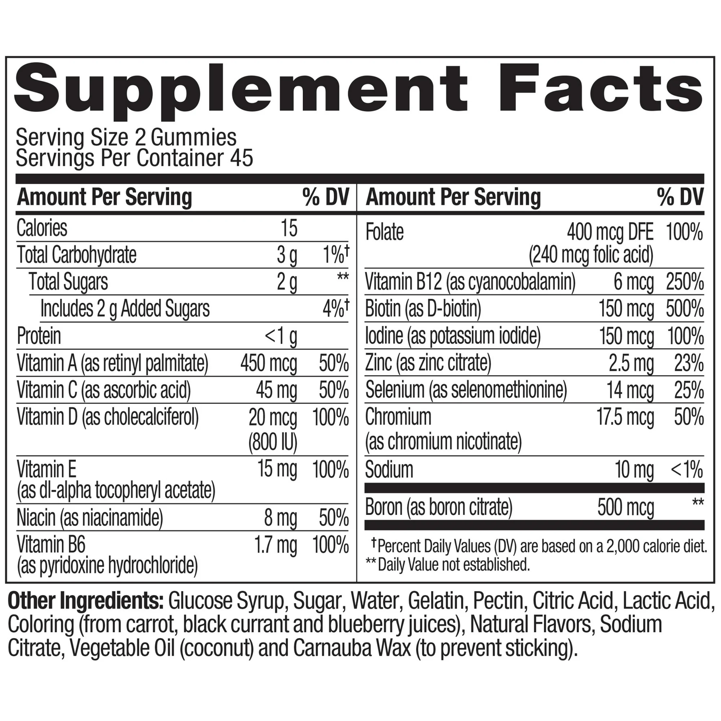 OLLY Women's Multivitamin Gummy Supplement, Vitamins A, D, C, E, Biotin, Folic Acid, 90 Count