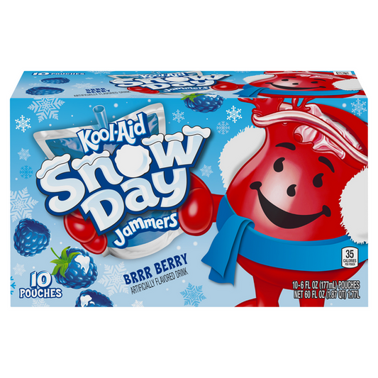 Kool-Aid Snow Day Berry Jammers Drink, 10 ct Box, 6 oz Pouches