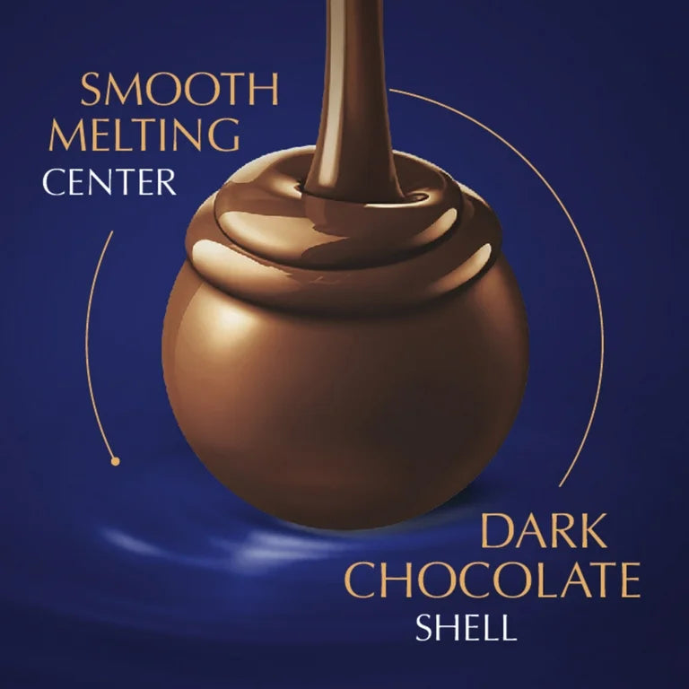 Lindt Lindor Dark Chocolate Candy Truffles, 8.5 oz. Bag