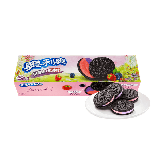 Oreo Blueberry & Raspberry Cream Oreo - Chocolate Sandwich Cookies, 3.42oz China