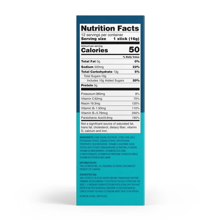 Liquid I.V. Tropical Punch Hydration Multiplier Powdered Electrolyte Drink Mix, 12 Count Packets