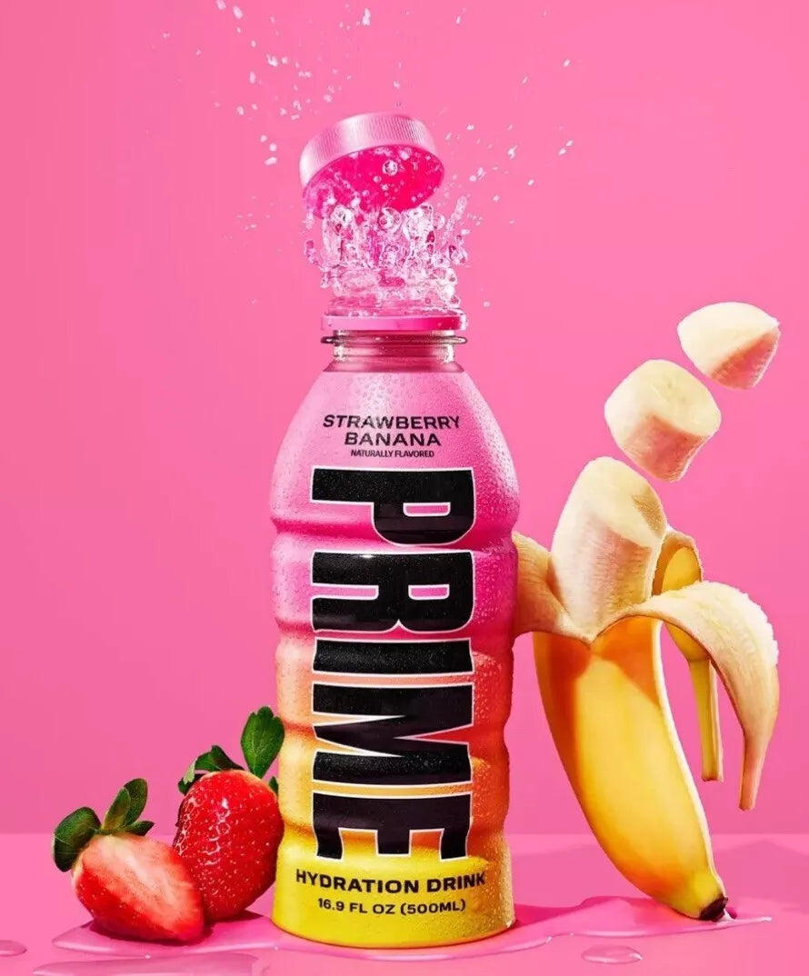 Prime Drink, New Strawberry Banana, 16.9oz