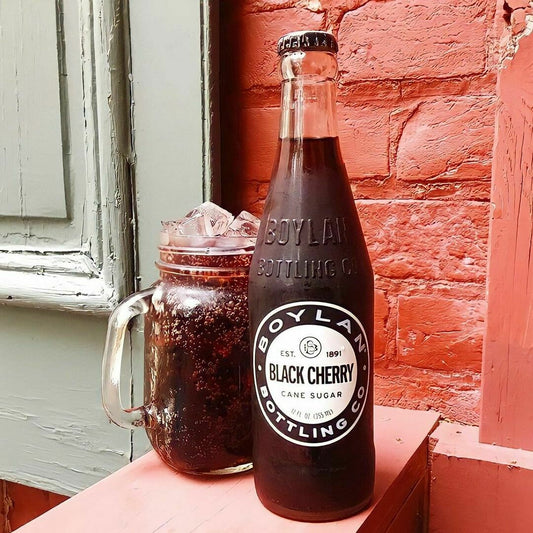 Boylan Black Cherry Soda, 12 Ounce Glass Bottle