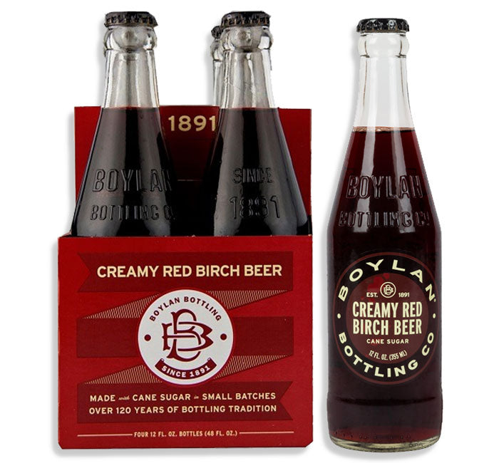 Boylan Creamy Red Birch Beer Soda, 12 Ounce Glass Bottle