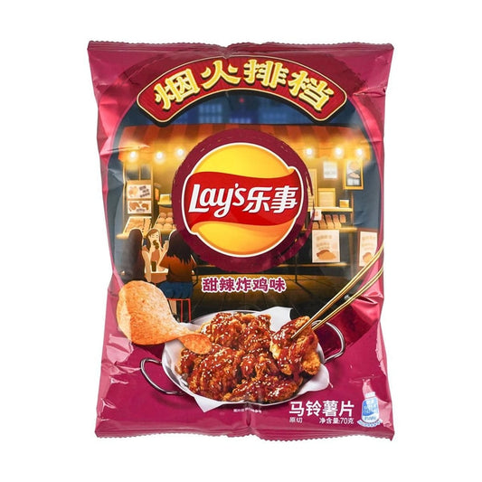 Lay’s Potato Chips Sweet and Spicy Fried Chicken Flavor 2.47 oz China