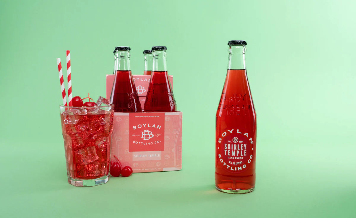 Boylan Shirley Temple Soda, 12 Ounce Glass Bottle