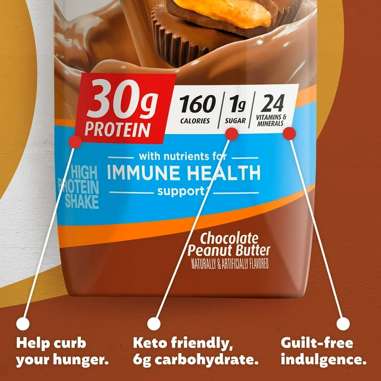 Premier Protein Shake, Chocolate Peanut Butter, 30g Protein, 11 Fl Oz, 4 Ct