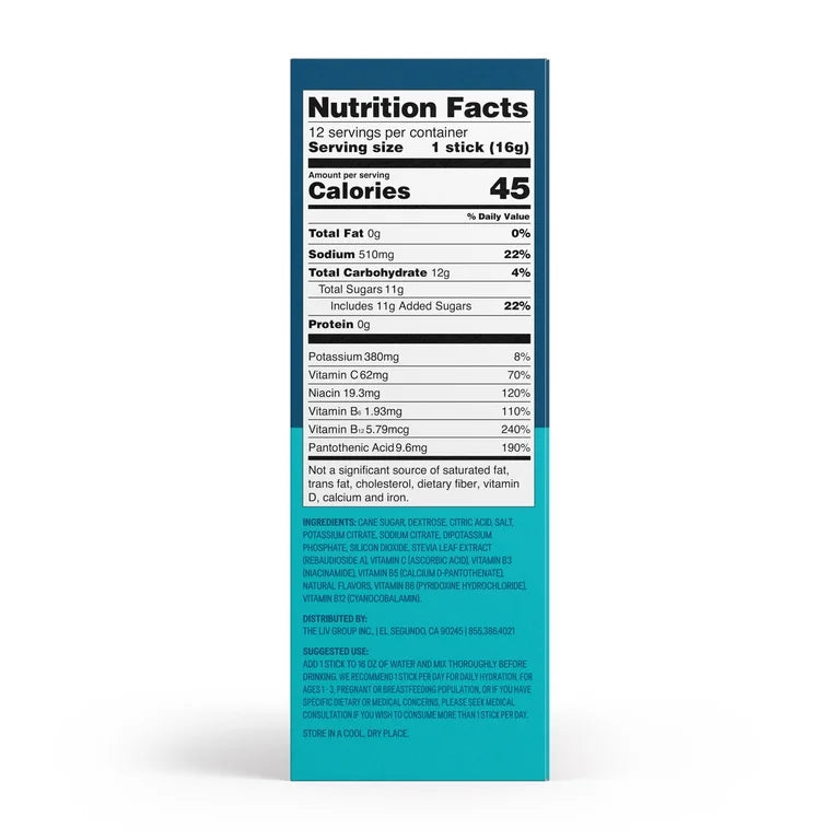 Liquid I.V. Piña Colada Hydration Multiplier Powdered Electrolyte Drink Mix, 12 Count Packets