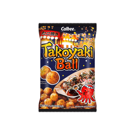 CALBEE Takoyaki Balls Crunchy Seafood Snack, 3.17 oz